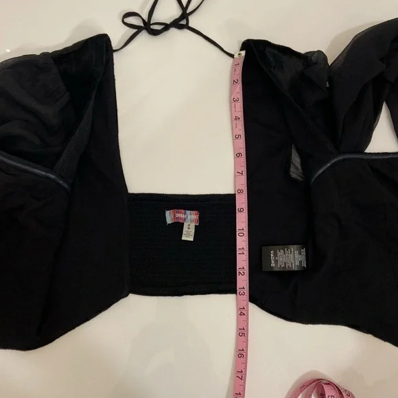 EUC black velvet corset style top by Urban Outfitters, size S. Worn once. - Picture 5 of 12